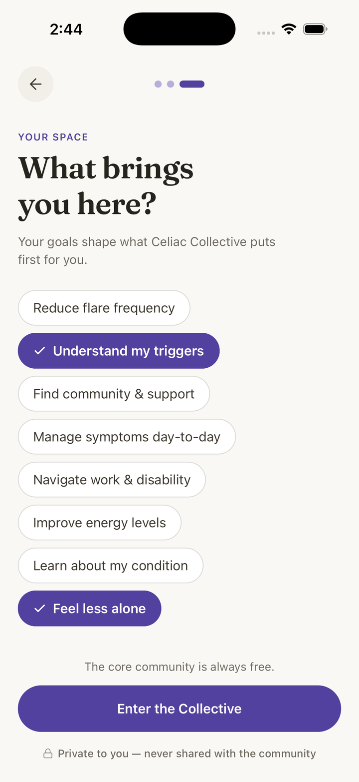 Onboarding, choosing what to focus on